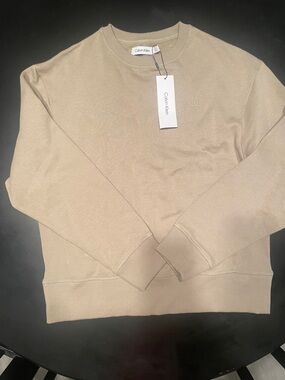 Calvin Klein Women’s Crewneck Sweater in Light Olive Green
